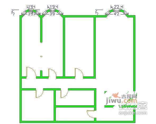 珠江绿洲家园4室2厅2卫户型图