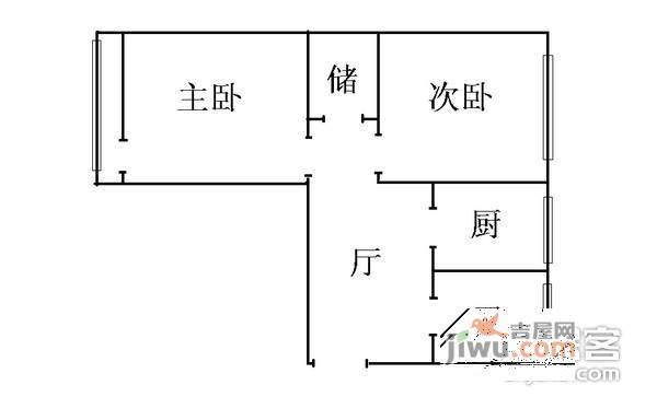 京科苑2室2厅1卫127㎡户型图