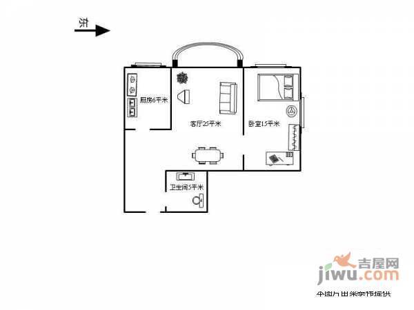 彩虹新城1室1厅1卫145㎡户型图