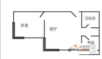 九龙花园1室1厅1卫84㎡户型图