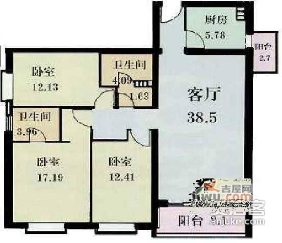 九龙花园3室2厅2卫202㎡户型图