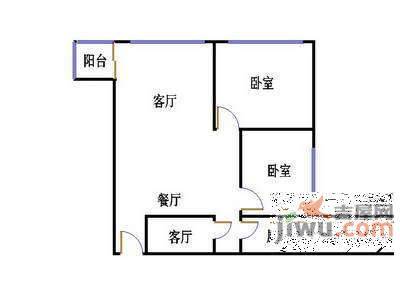 九龙花园2室1厅1卫128㎡户型图