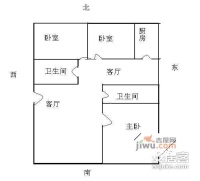 九龙花园3室1厅1卫183㎡户型图