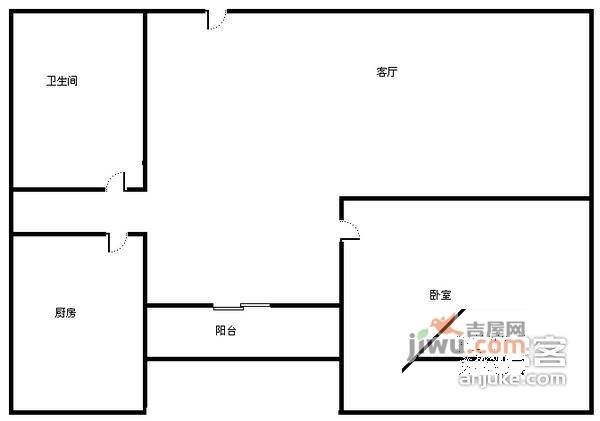 华清嘉园1室1厅1卫240㎡户型图