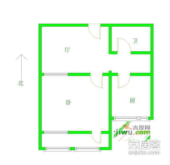 今日家园2室1厅1卫101㎡户型图