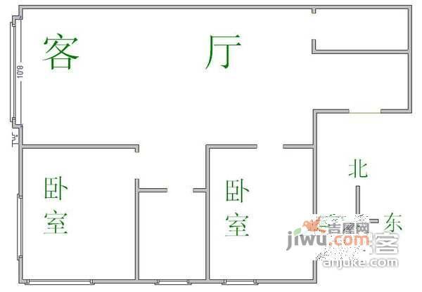 今日家园2室1厅1卫101㎡户型图