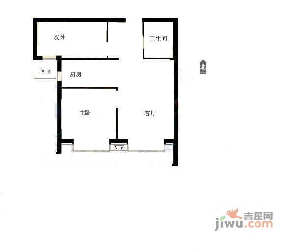 上元君庭2室2厅1卫113㎡户型图