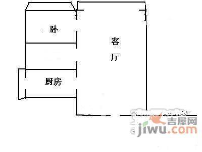 天鑫家园1室1厅1卫62㎡户型图