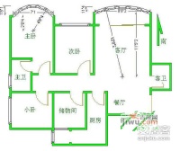 珠江罗马嘉园3室1厅2卫164㎡户型图