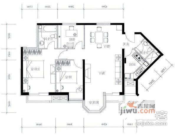 珠江罗马嘉园3室2厅2卫230㎡户型图