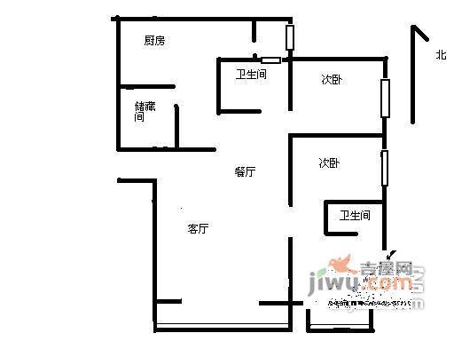 浩运园3室2厅2卫148㎡户型图