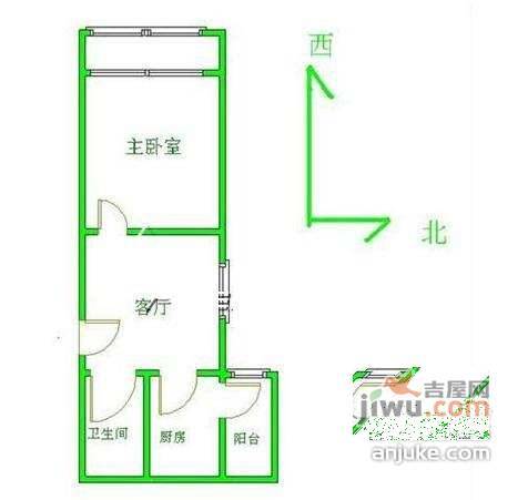 潘家园东里1室1厅1卫71㎡户型图