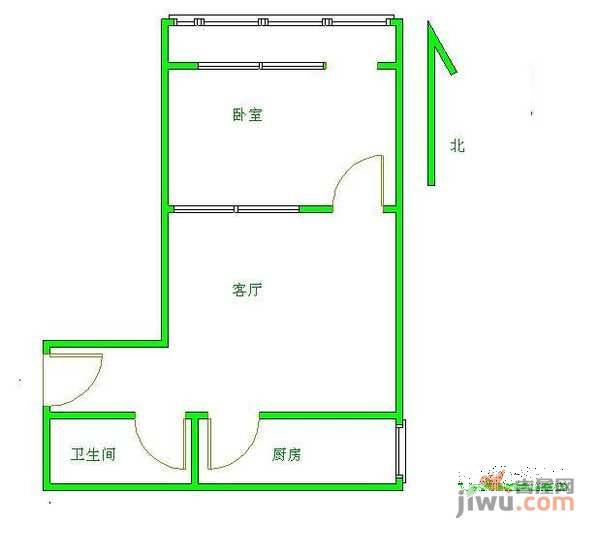 潘家园东里1室1厅1卫71㎡户型图