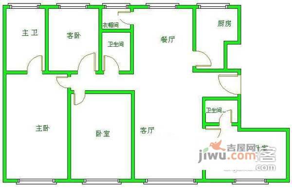 北纬40度4室2厅3卫270㎡户型图