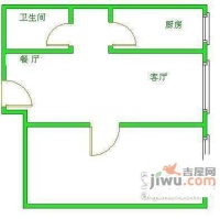 北纬40度1室2厅1卫77㎡户型图