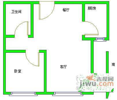 北纬40度1室1厅1卫78㎡户型图