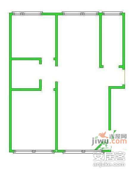 北纬40度2室2厅1卫103㎡户型图