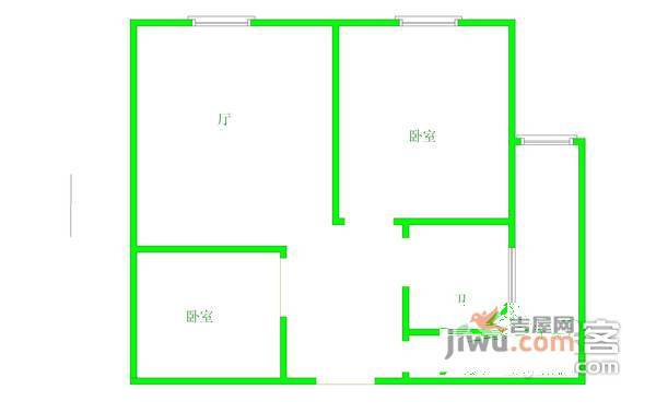 阳光100国际公寓2室1厅1卫114㎡户型图