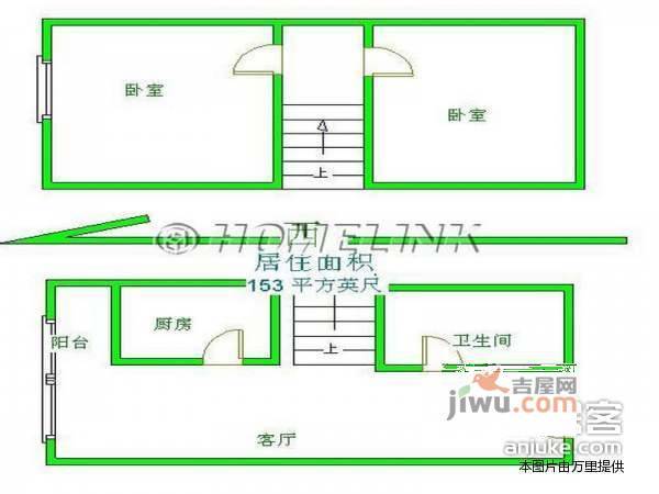 宣颐家园2室1厅1卫60㎡户型图