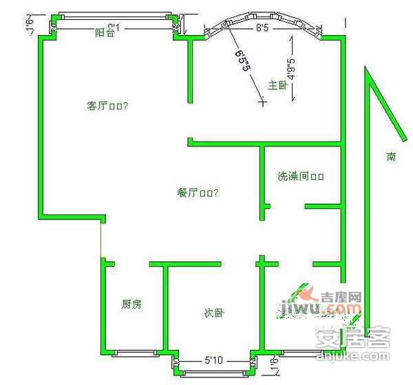 宣颐家园2室2厅1卫170㎡户型图