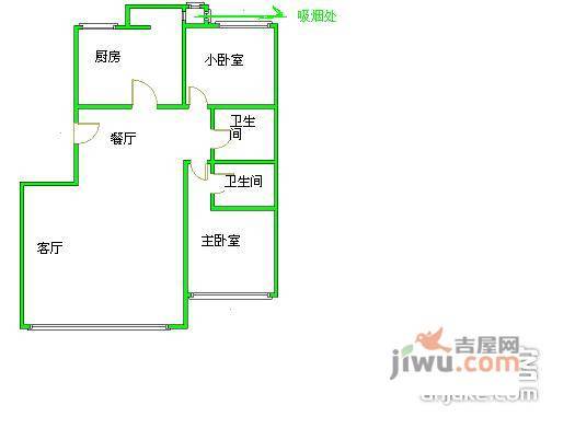 国奥村2室1厅2卫168㎡户型图