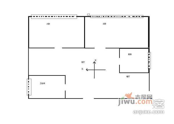 沿海赛洛城2室1厅1卫112㎡户型图