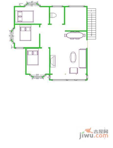 芳源里小区3室2厅1卫137㎡户型图