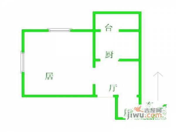 太平桥西里小区1室1厅1卫64㎡户型图