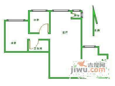 万科星园2室1厅1卫98㎡户型图