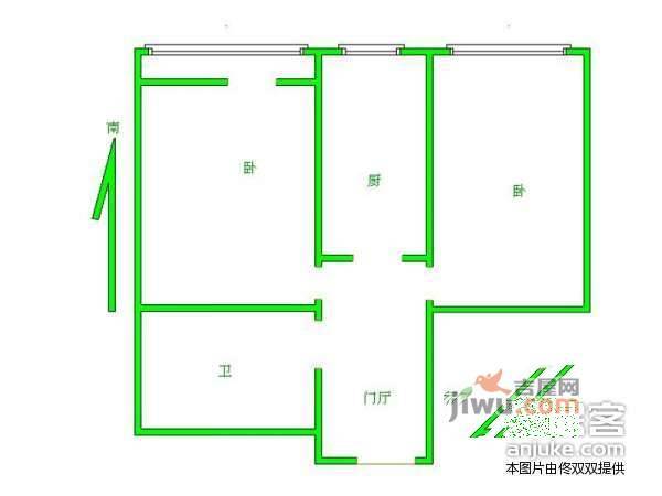 芳星园三区2室1厅1卫90㎡户型图