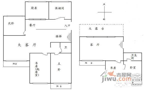 美丽园5室3厅2卫260㎡户型图