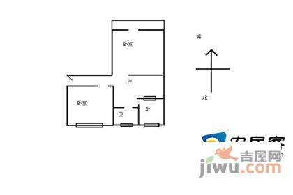 松榆西里1室1厅1卫69㎡户型图