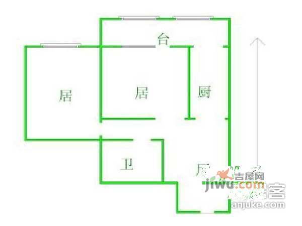 松榆西里2室1厅1卫140㎡户型图