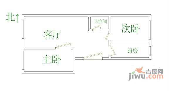 蜂鸟社区2室2厅1卫户型图