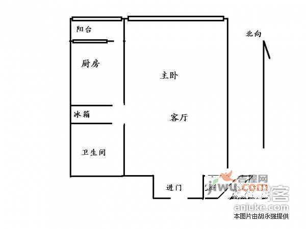 蜂鸟社区1室1厅1卫78㎡户型图