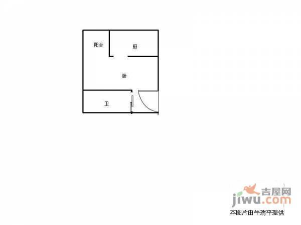 富卓苑1室1厅1卫70㎡户型图