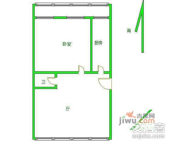 世纪村1室1厅1卫76㎡户型图