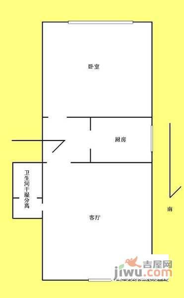 世纪村1室1厅1卫76㎡户型图