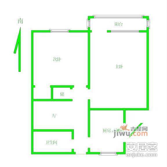 双榆树东里2室1厅1卫175㎡户型图