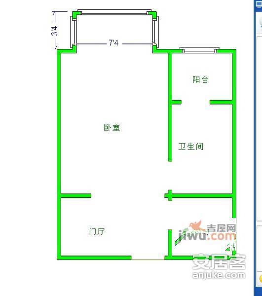 银地家园1室1厅1卫70㎡户型图