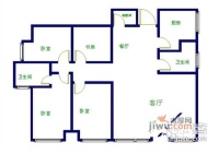 棕榈泉国际公寓4室2厅2卫370㎡户型图