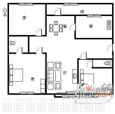 万科城市花园东区4室2厅2卫267㎡户型图