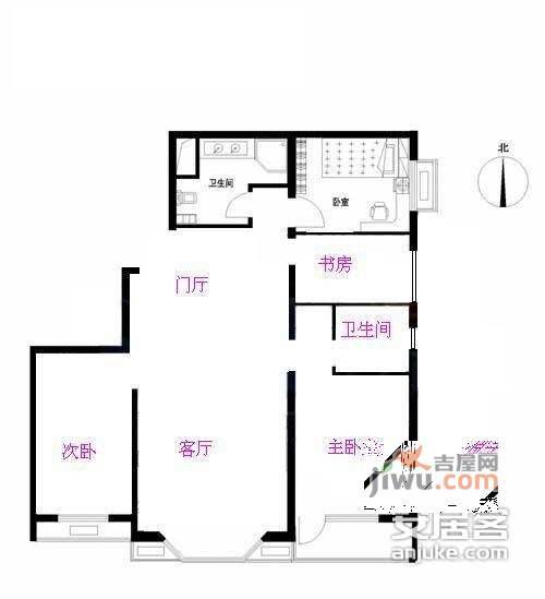 珠江帝景3室2厅2卫192㎡户型图