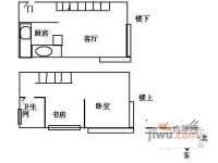 珠江帝景1室2厅1卫78㎡户型图