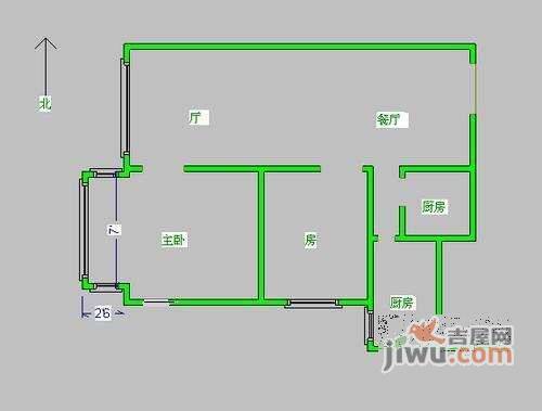 清友园2室2厅1卫112㎡户型图