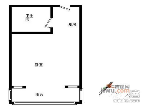 10AM新坐标1室0厅1卫47㎡户型图