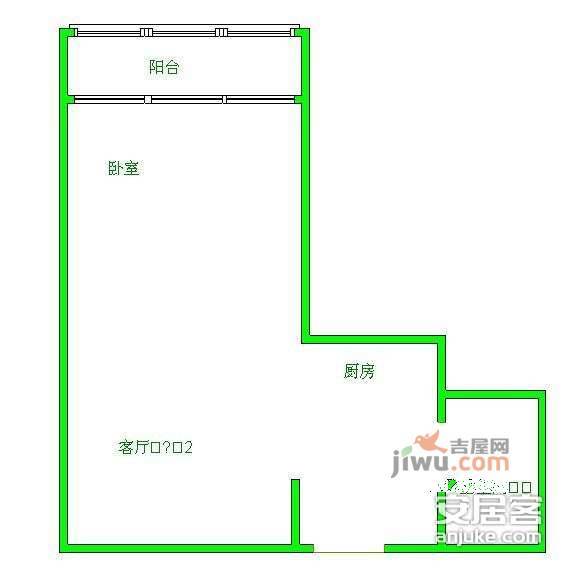 10AM新坐标1室0厅1卫47㎡户型图