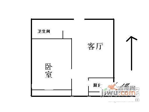 10AM新坐标1室0厅1卫47㎡户型图