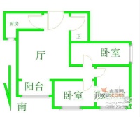 逸成东苑3室1厅1卫90㎡户型图