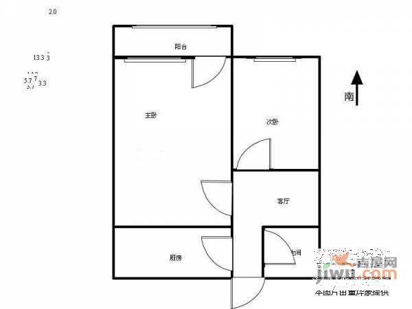 逸成东苑1室1厅1卫74㎡户型图